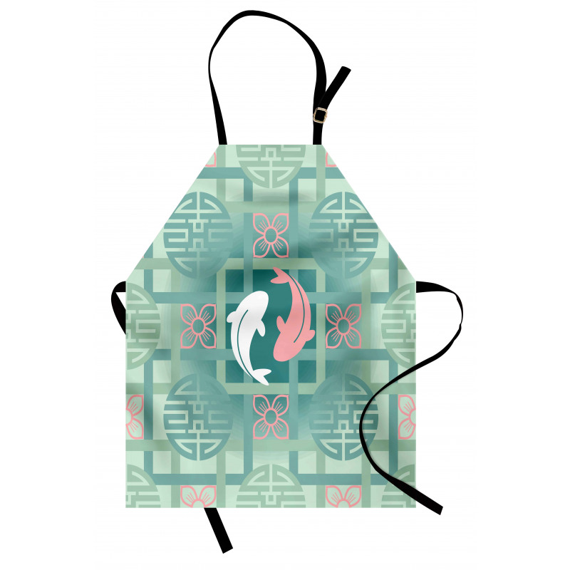 Dolphin Couple Asian Apron