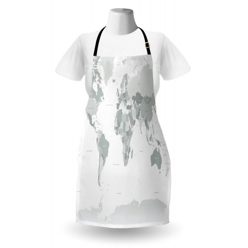 World Map Continent Earth Apron