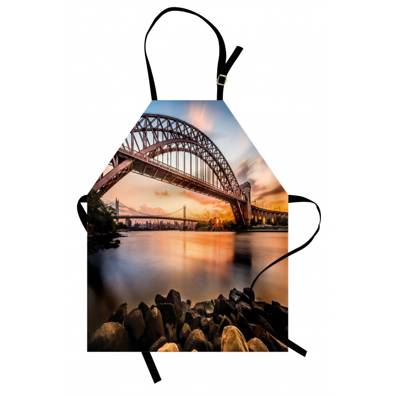 Manzara Mutfak Önlüğü New York Nehir Kıyısı