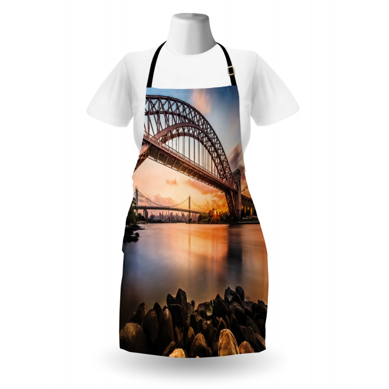 Manzara Mutfak Önlüğü New York Nehir Kıyısı