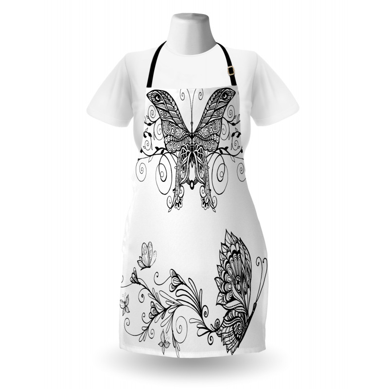 Butterfly Floral Apron