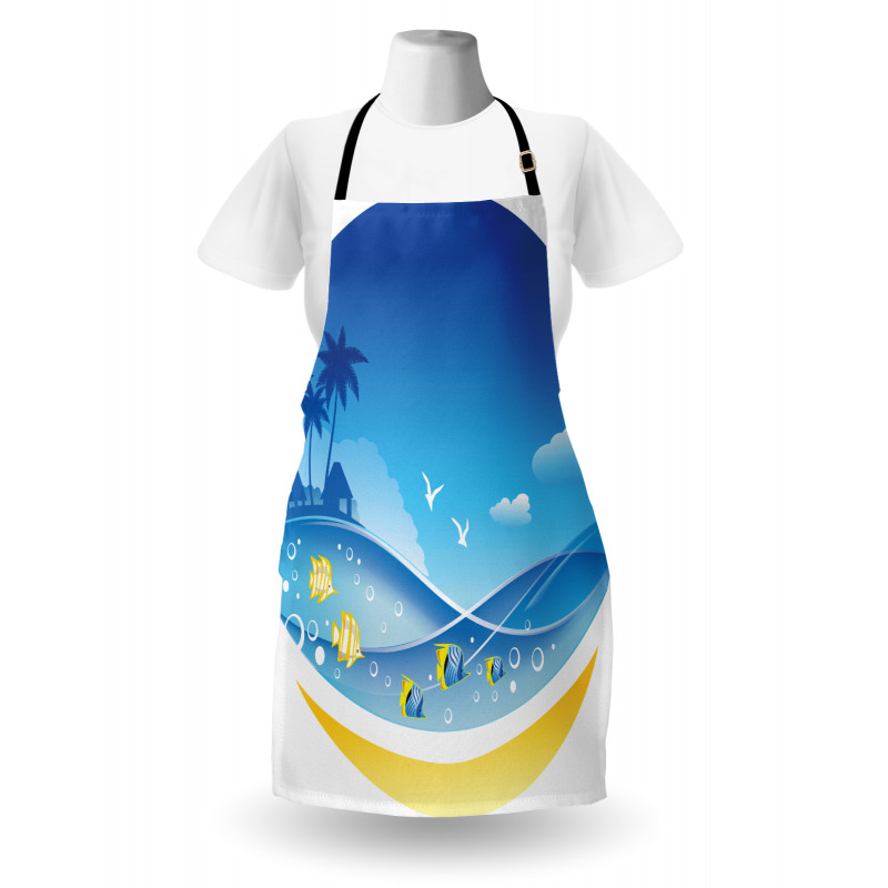 Tropic Cartoon Sea Apron