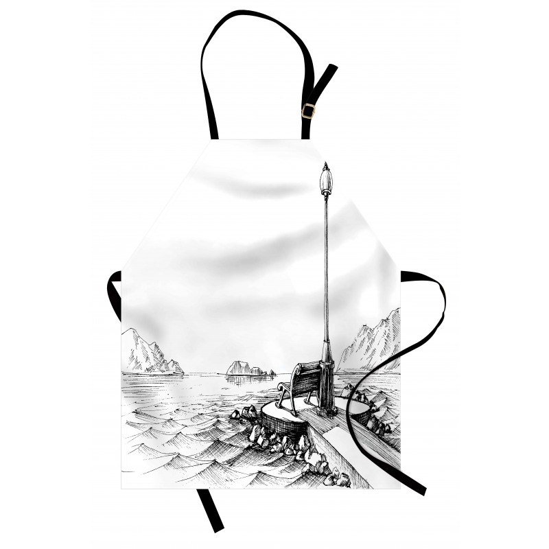 Bench Lantern Ocean Apron