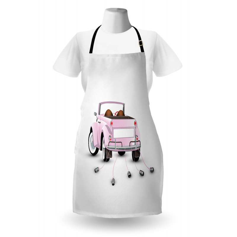 Just Married Cartoon Car Apron