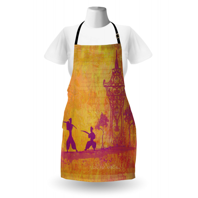 Ninjas Asian Landscape Apron