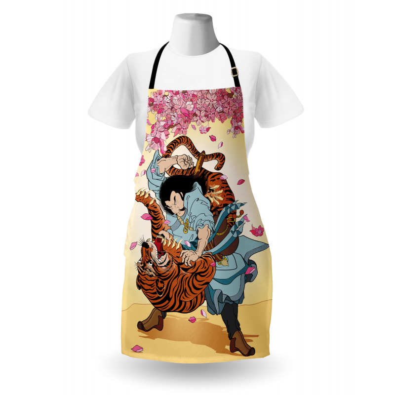 Samurai and Tiger Apron