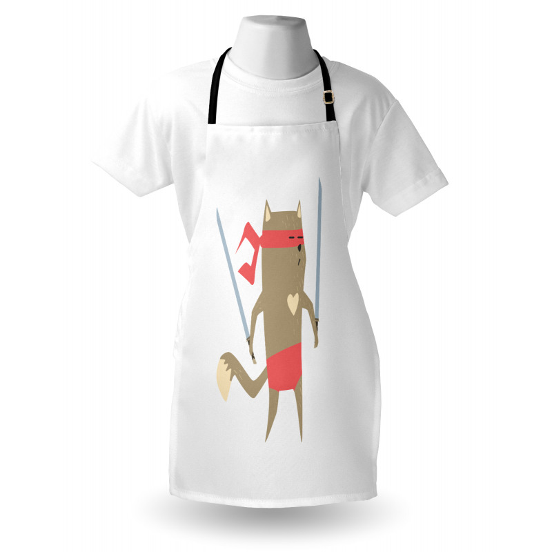 Samurai Figh Kitty Ninja Apron