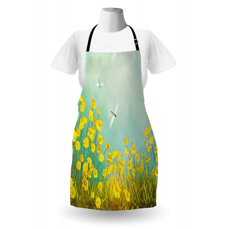 Daisies and Dragonflies Apron
