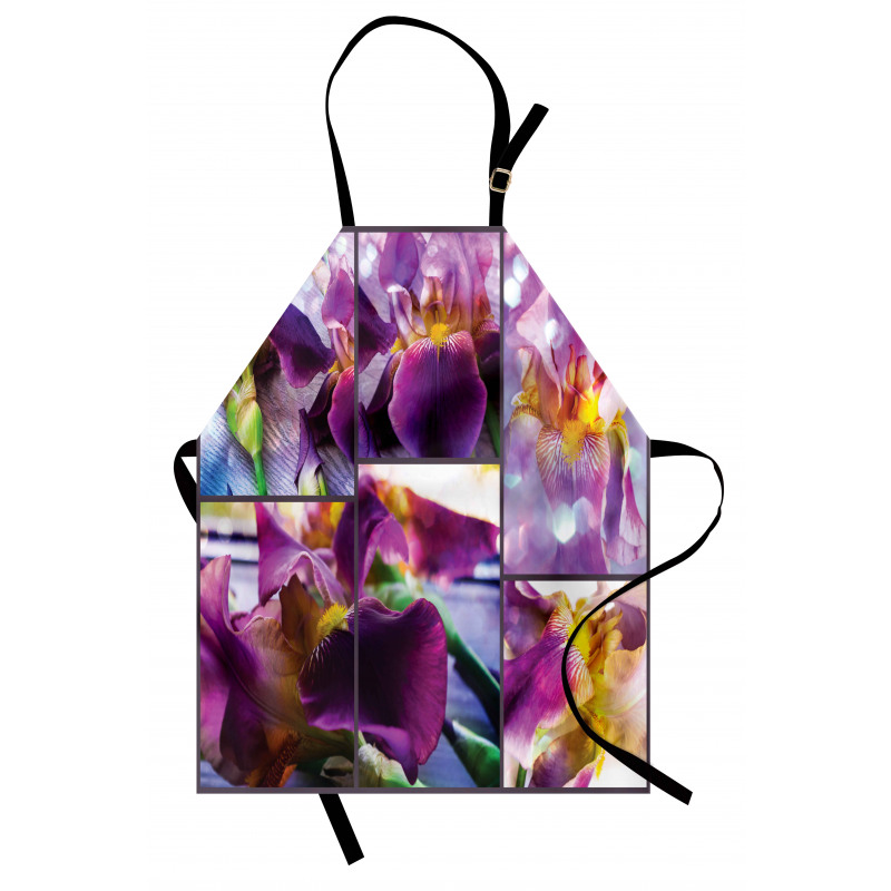 Blooming Iris Flowers Apron