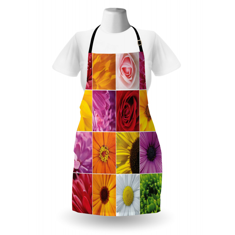 Colorful Flowers Rose Apron