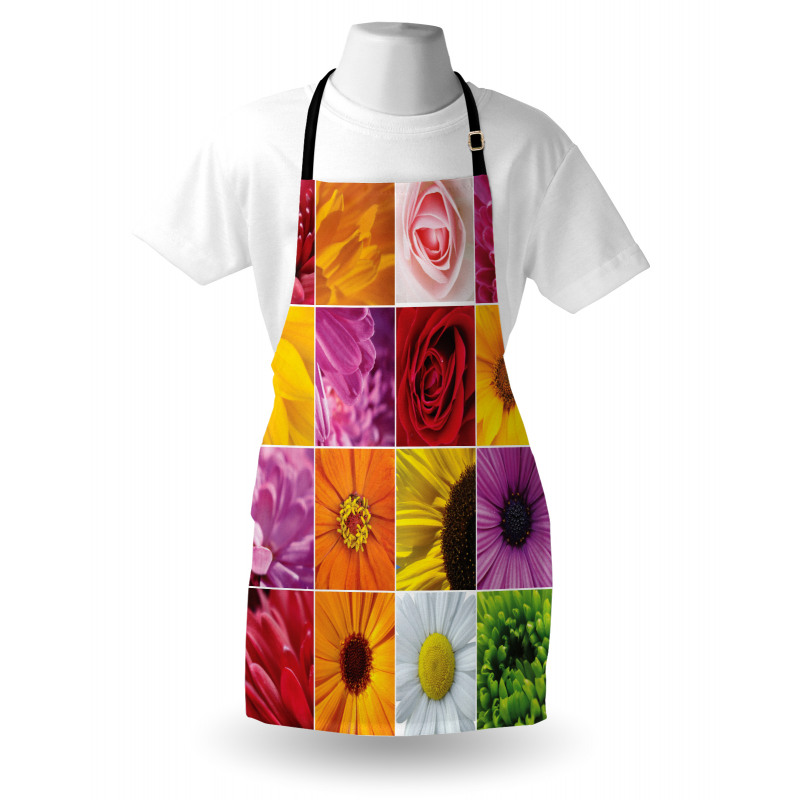 Colorful Flowers Rose Apron