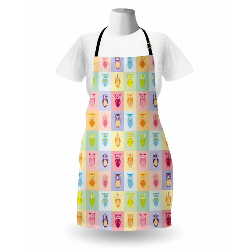 Colorful Owl Kids Apron