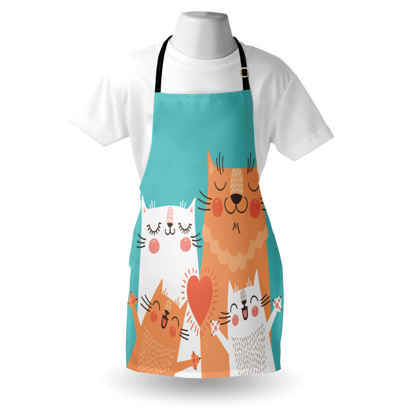 Kitty Couple Happy Apron