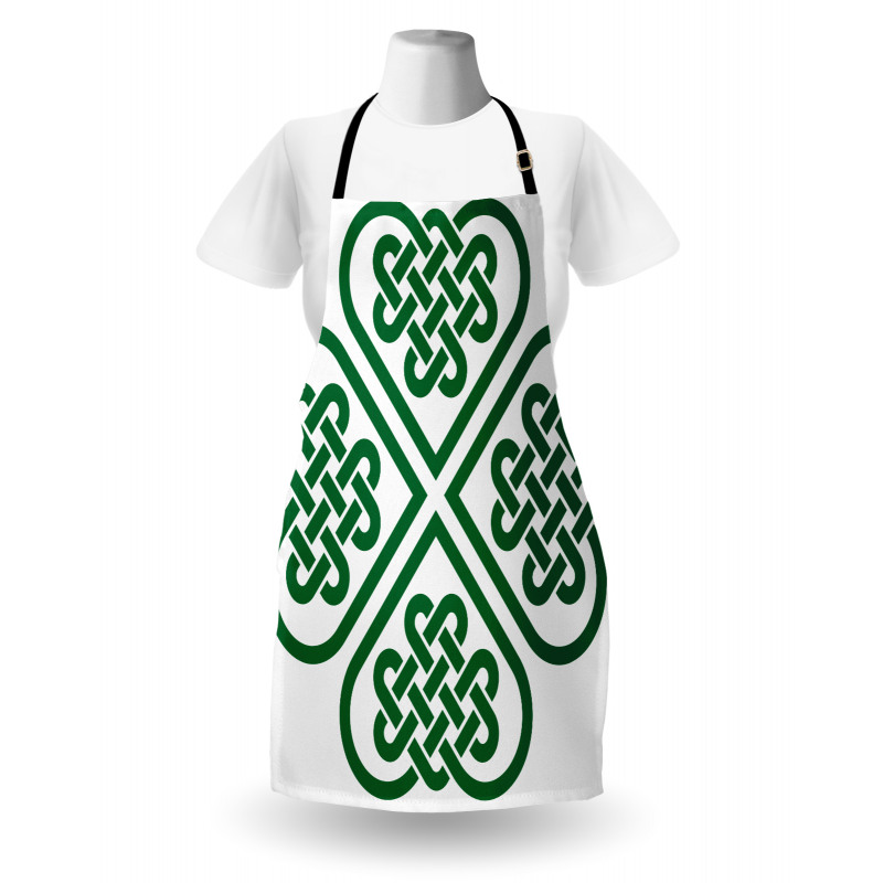 Monochrome Clover Art Apron