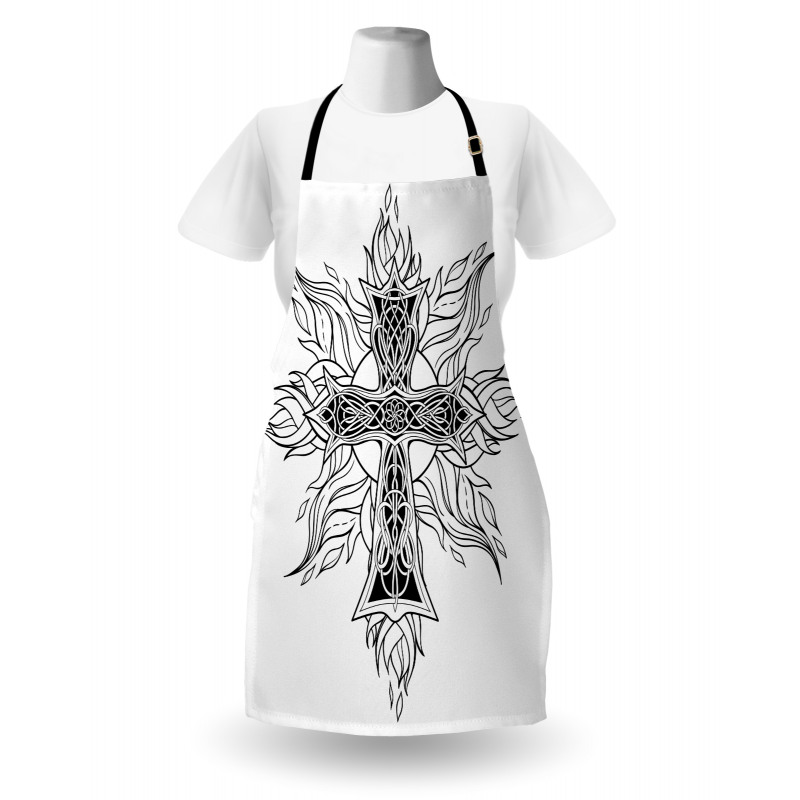 Gothic Flames Shape Apron