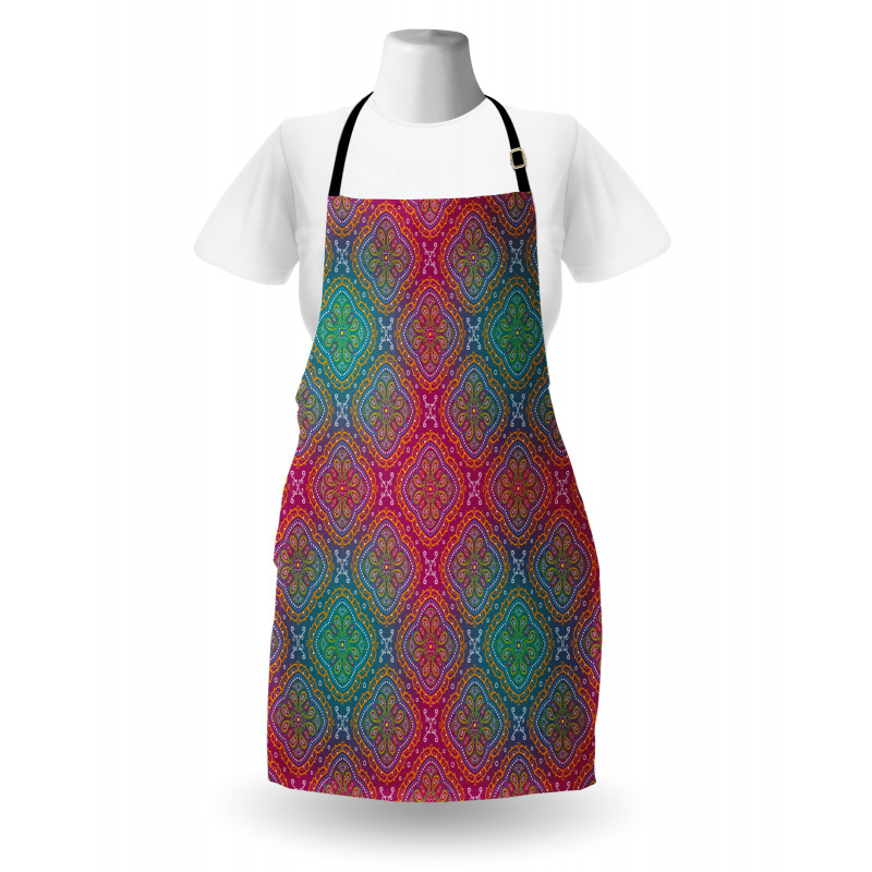 Boho Ombre Floral Apron