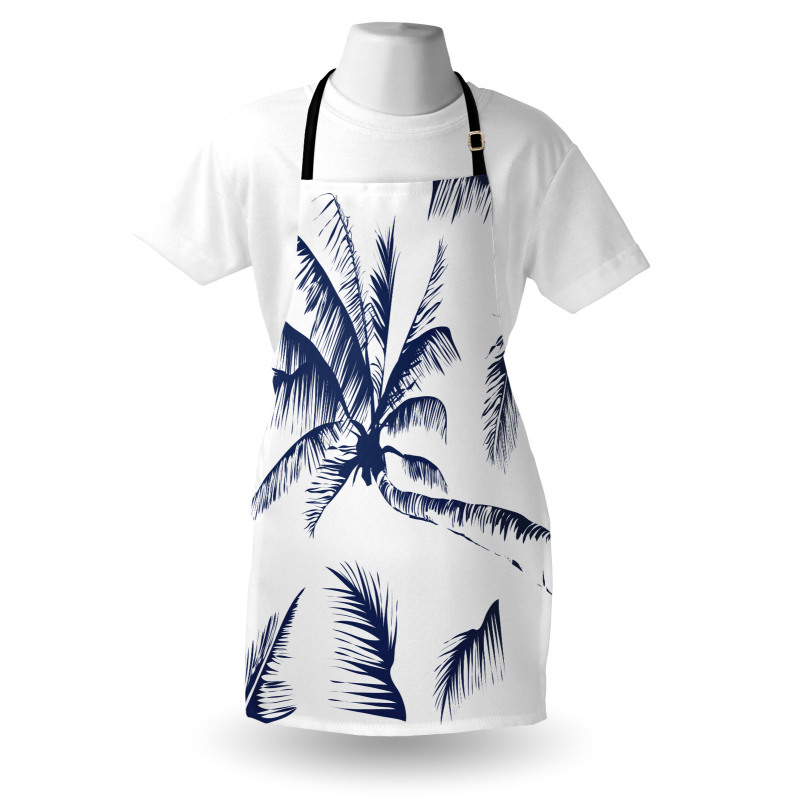 Tropik Mutfak Önlüğü Palmiye Ağaçlı Desen