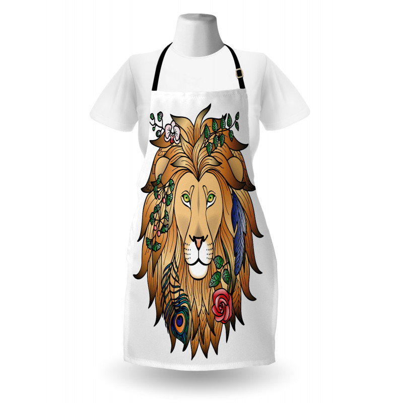 Lion with Flower Apron