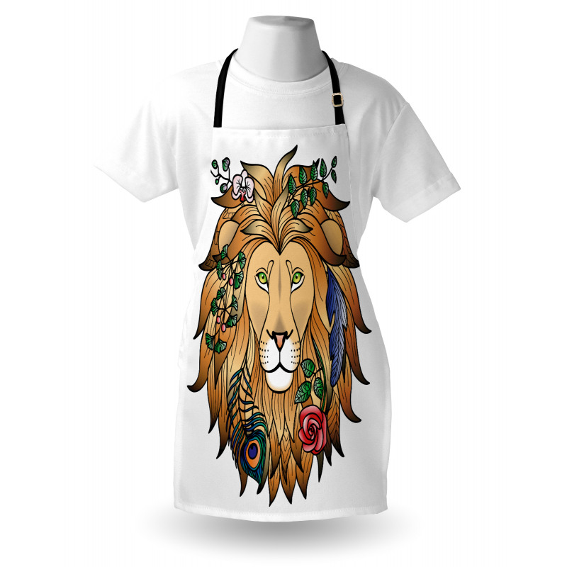 Lion with Flower Apron