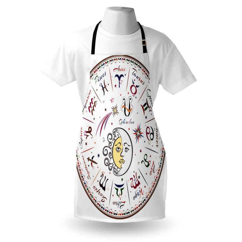 Moon Sun and Signs Apron