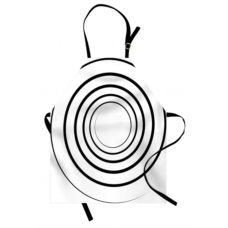 Spiral Shape Monochrome Apron