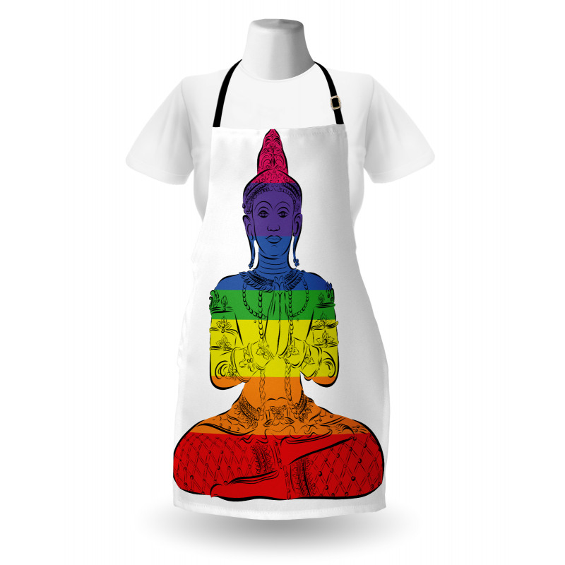 Sitting Rainbow Meditation Apron