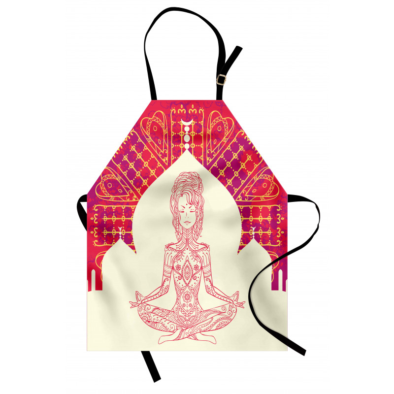 Mandala Meditation Girl Apron