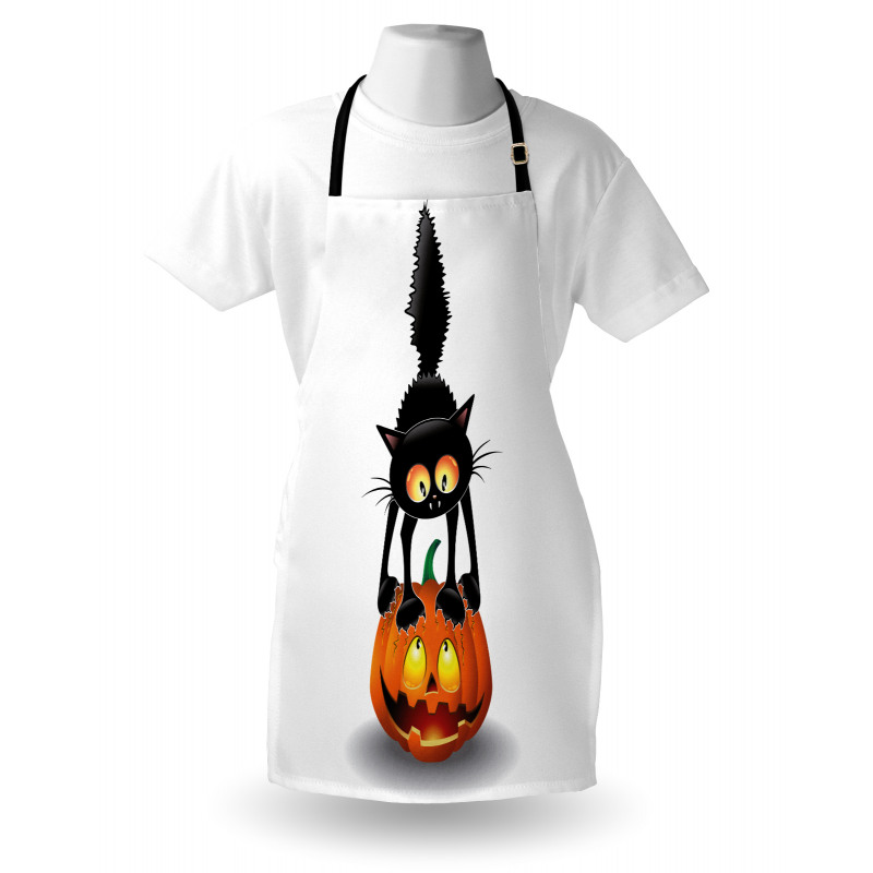 Cartoon Animal on Pumpkin Apron