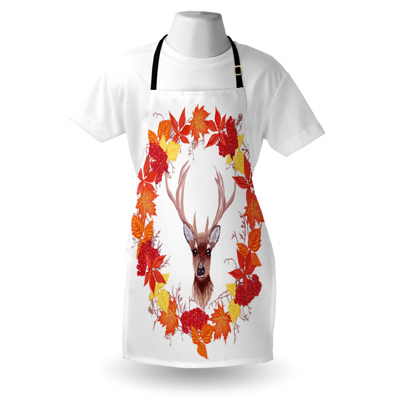 Autumn Leaves Wreath Art Apron