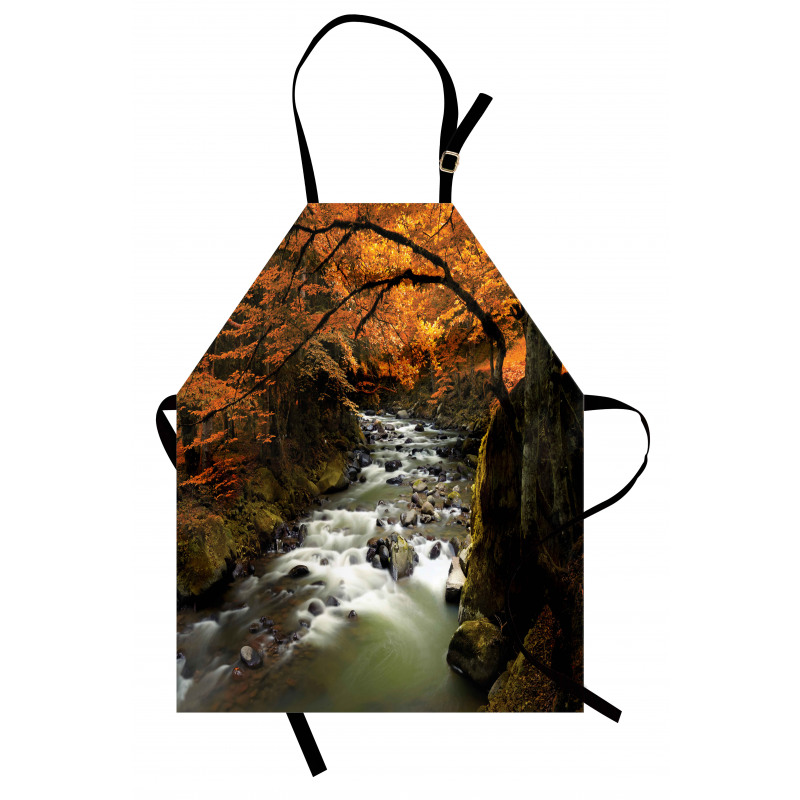 River with Rocks Forest Lush Apron