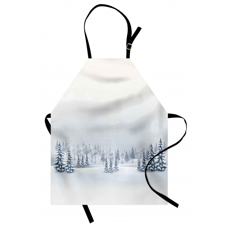 Foggy Weather Trees Apron