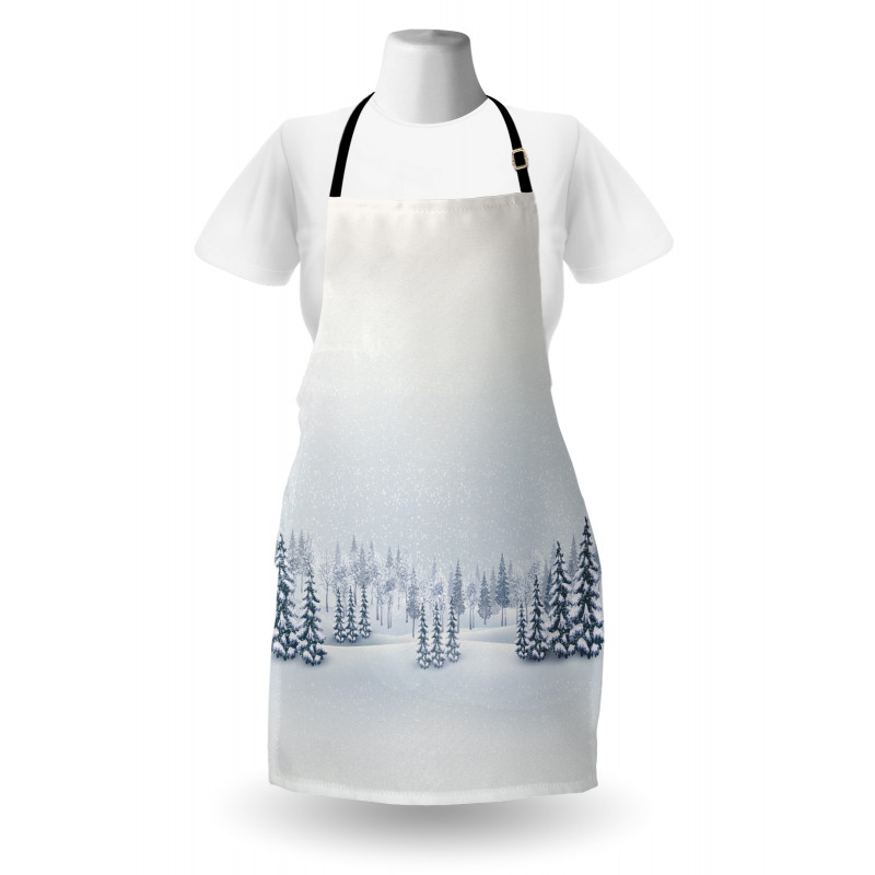 Foggy Weather Trees Apron