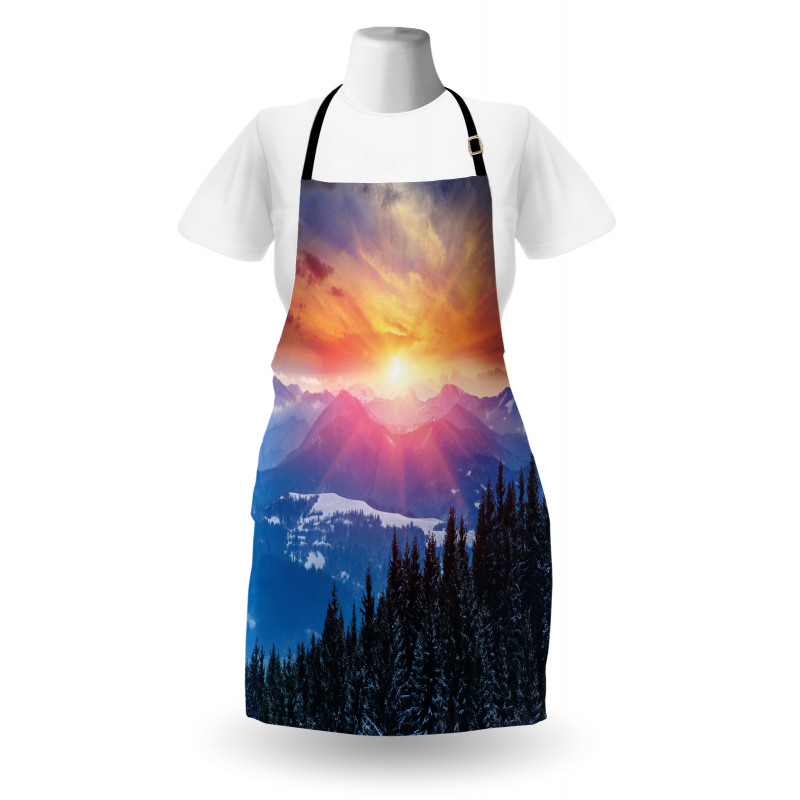 Sunset in Mountains Apron