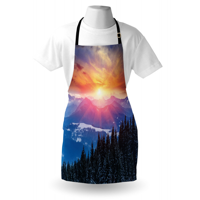 Sunset in Mountains Apron