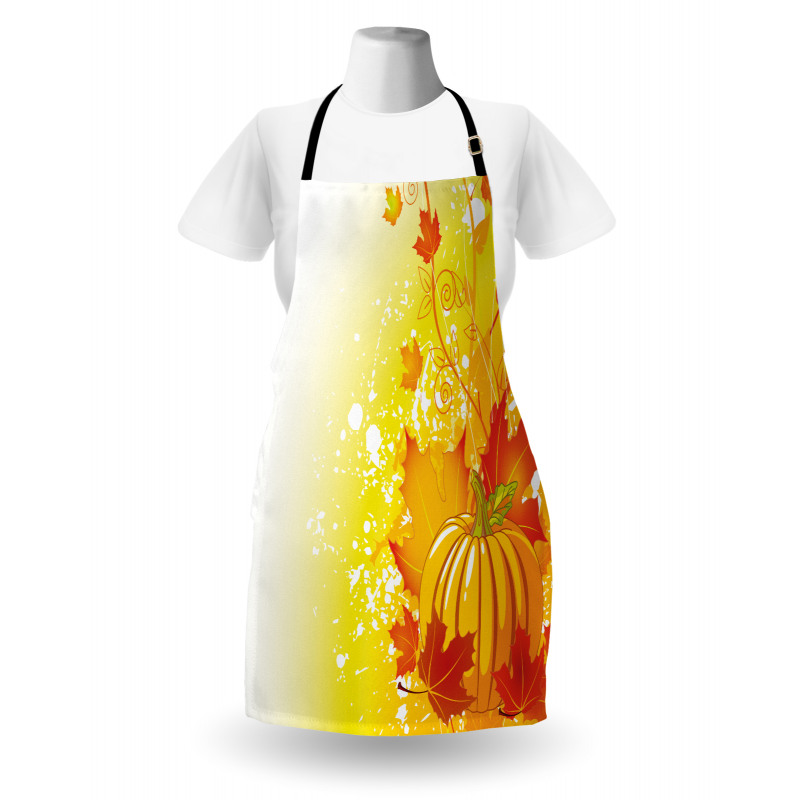 Pumpkin Fall Leaves Apron