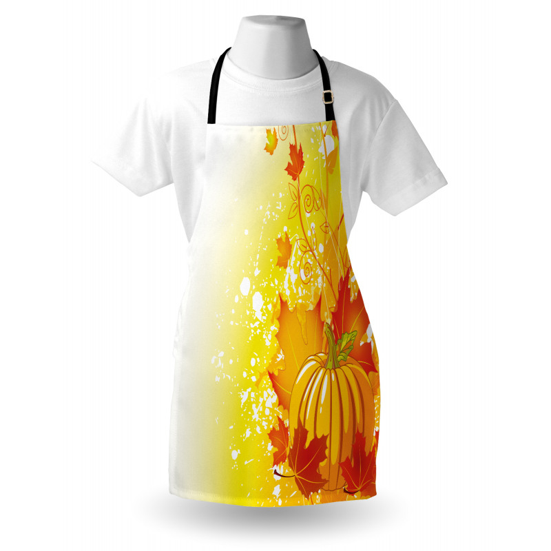 Pumpkin Fall Leaves Apron