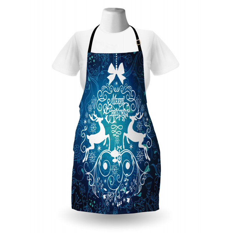 Deer and Floral Ornaments Apron