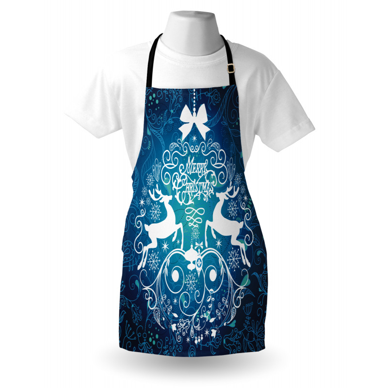 Deer and Floral Ornaments Apron