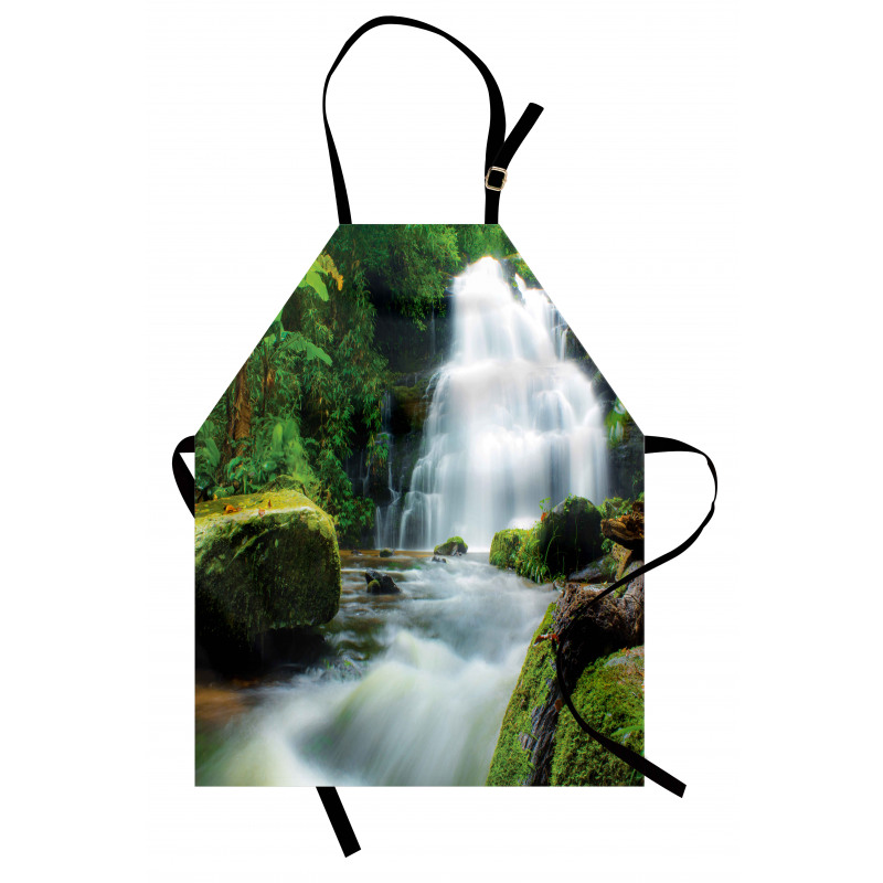 Watercolor Stream Jungle Apron