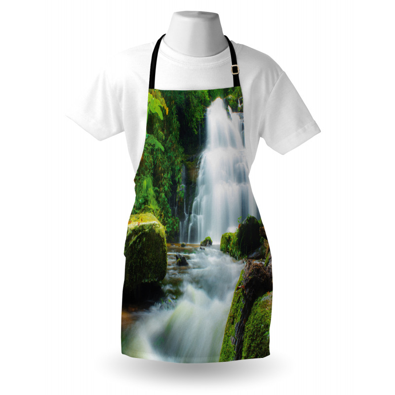 Watercolor Stream Jungle Apron