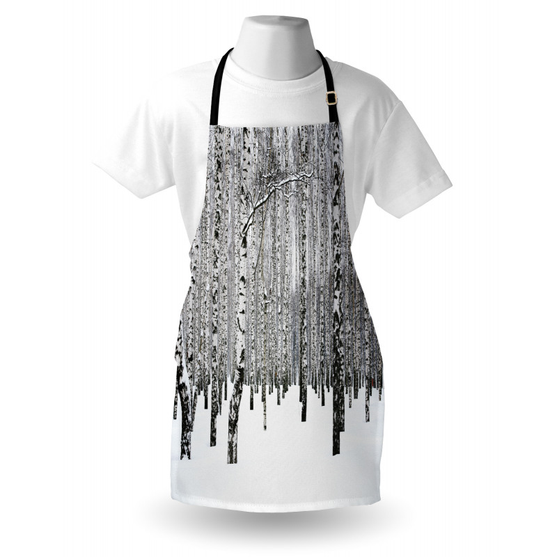 Snowy Forest Photo Woodland Apron