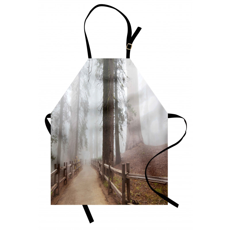 Forest in Foggy Morning Apron