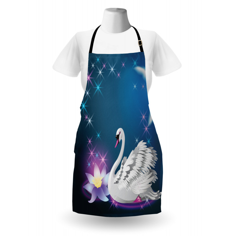 Magic Lily White Swan Apron