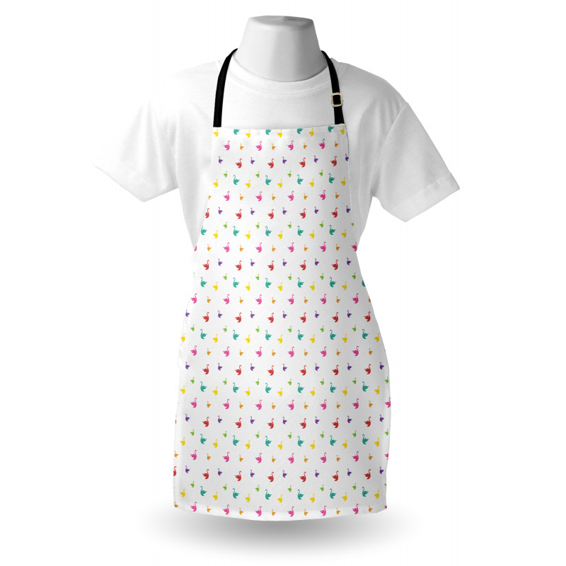 Rainbow Colored Swans Apron