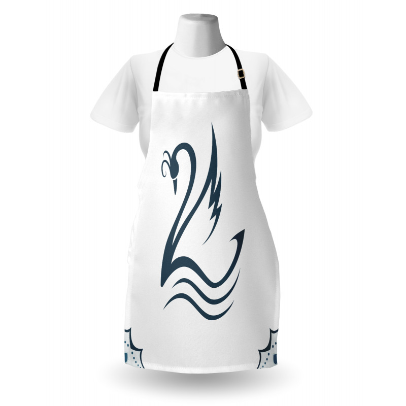 Swan with Curves Apron