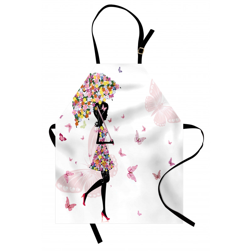 Floral Umbrella Dress Apron