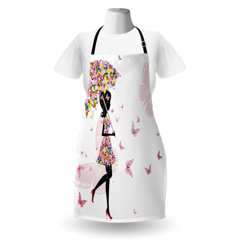 Floral Umbrella Dress Apron