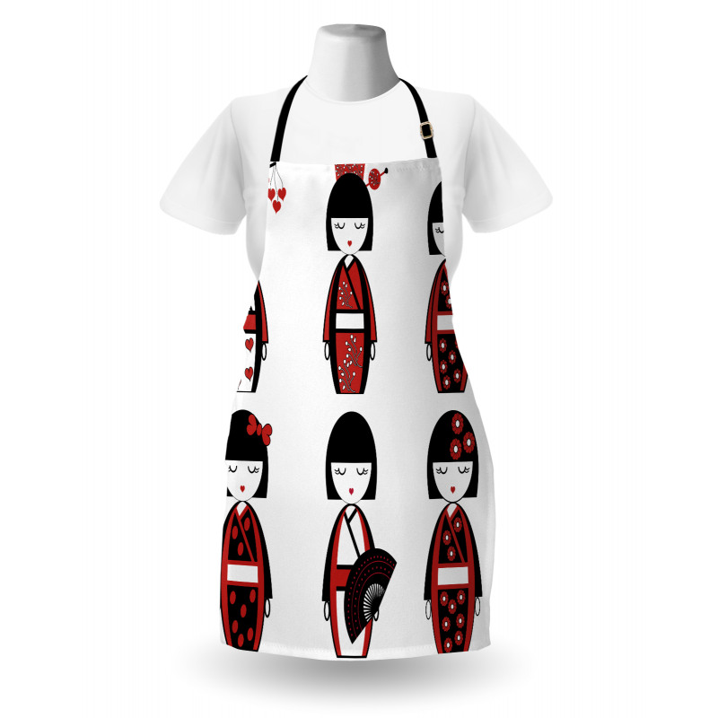 Geisha Dolls Folkloric Apron