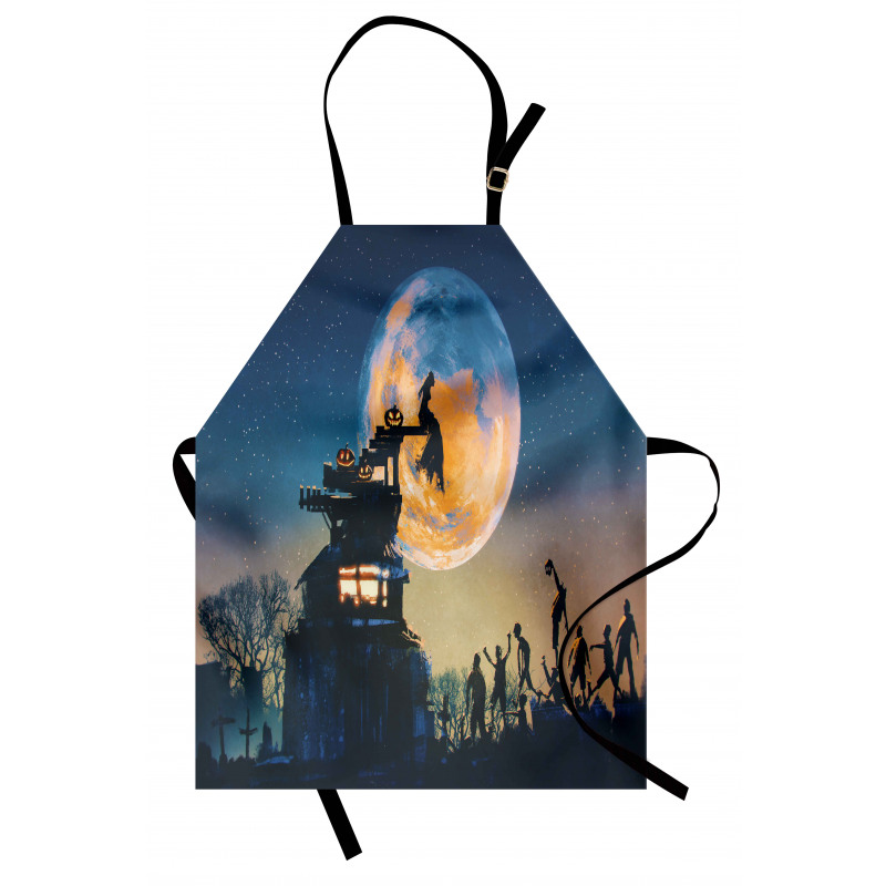 Moon Halloween Queen Apron