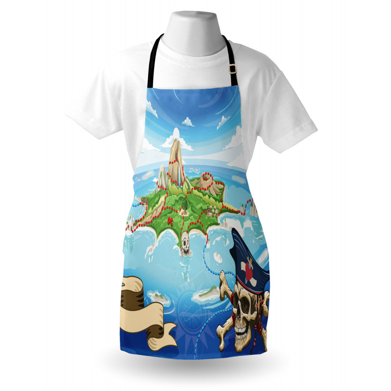 Pirate Island Skull Apron